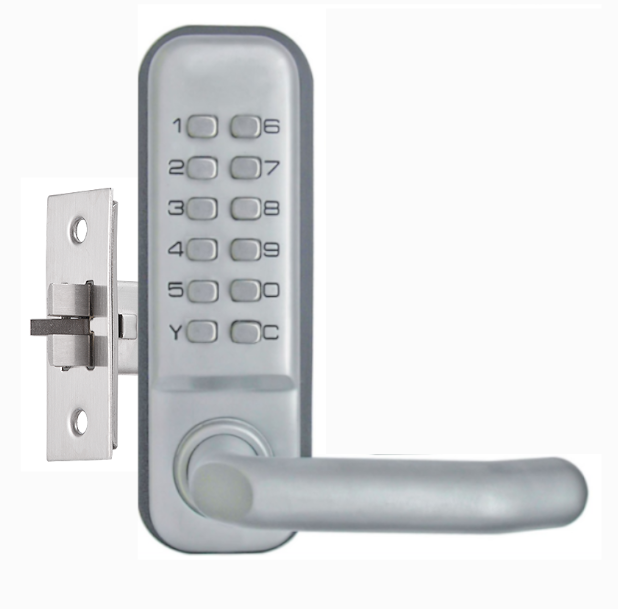 Mechanical Keyless Combination Latch Door Lock with Double Keypads, Digital  Push Button Door Key Pad Lock for Gates, Fences