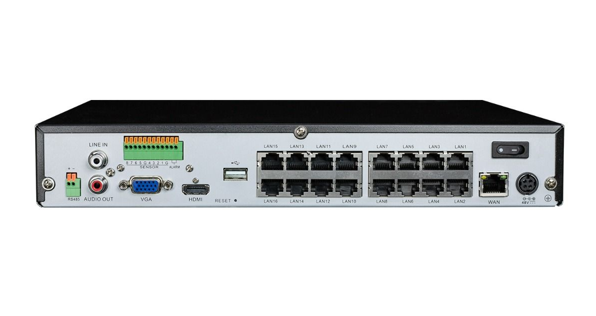 Uniview SNR-8216P 16Channel POE 4K Network Video Recorder - UnikCCTV.Com