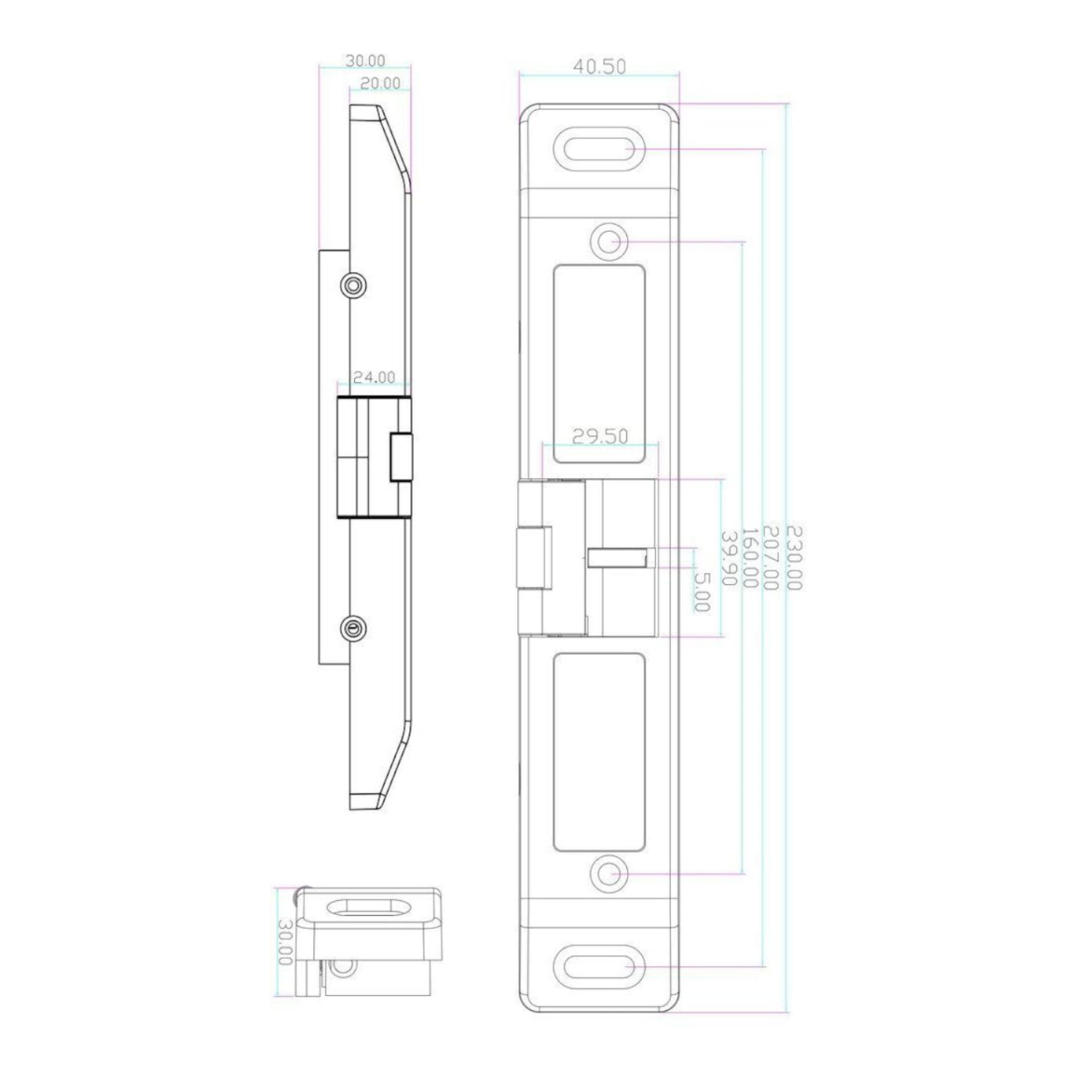 Surface Mounted Panic Bar Electric Strike