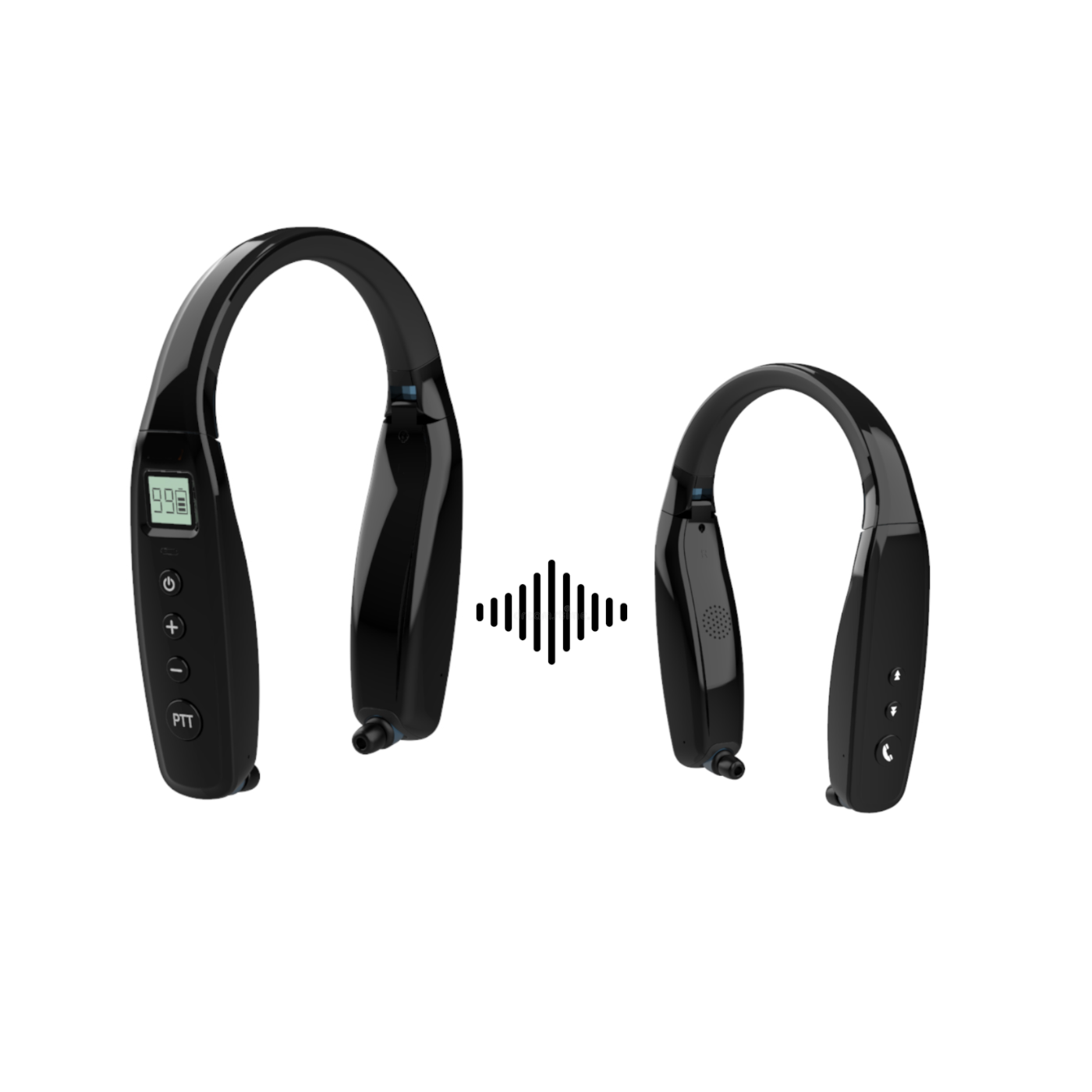 Wireless Communication Neckband Intercom Radio With Bluetooth