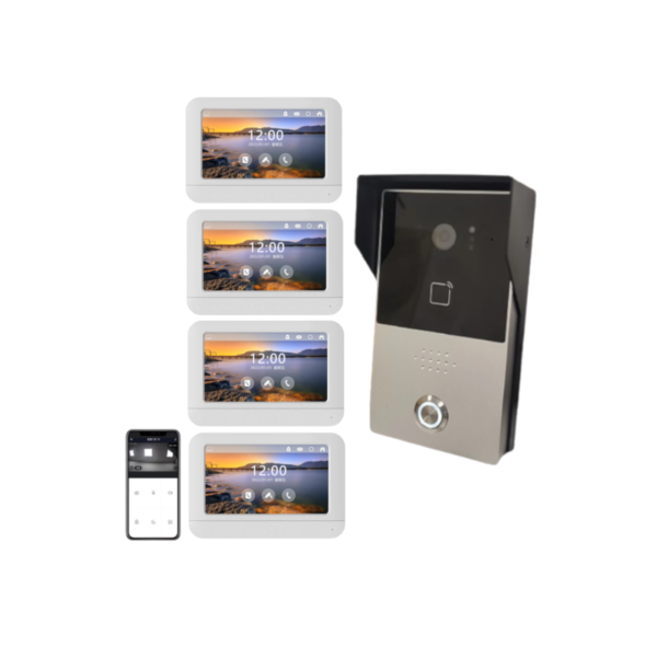 Smart Video Intercom System For 4-Rooms