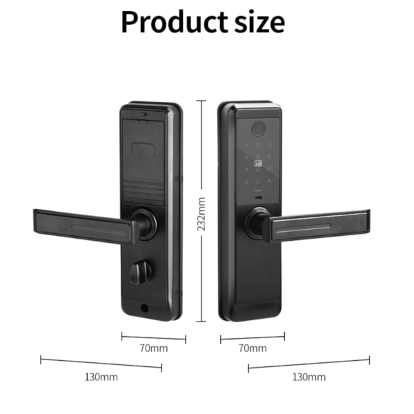 5-in-1 Smart Door Lock with Bluetooth & Optional Wi-Fi Connectivity