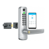 Fingerprint, Code & Card Wooden/Iron Gate Smart Lock